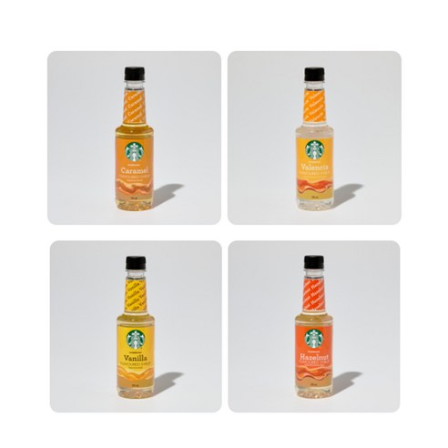 스타벅스 시럽 바닐라시럽 캬라멜시럽 헤이즐넛 발렌시아시럽 375ml, 바닐라, 1개