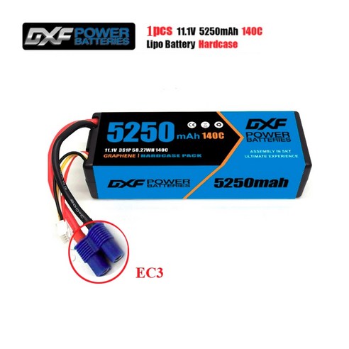 DXF 11.1V 140C 5250mAh 3S 리포 배터리 RC카 보트 헬리콥터 비행기용, XT60