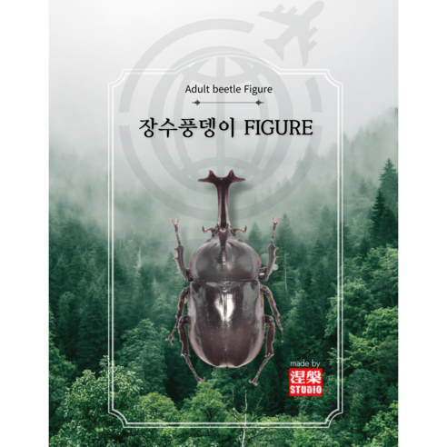 완벽한 디테일의 곤충모형, 너바나스튜디오 장수풍뎅이 피규어 반다이생물대도감