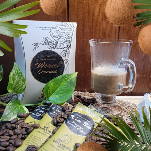베트남의 진귀한 향연: 카페 킴베오 위즐 코코넛 커피