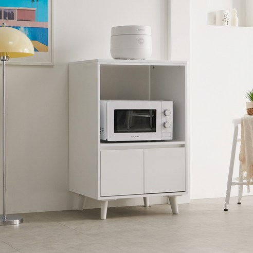 주방 공간을 스타일리시하게, 데코라인 시크 광파 오븐 렌지대 화이트