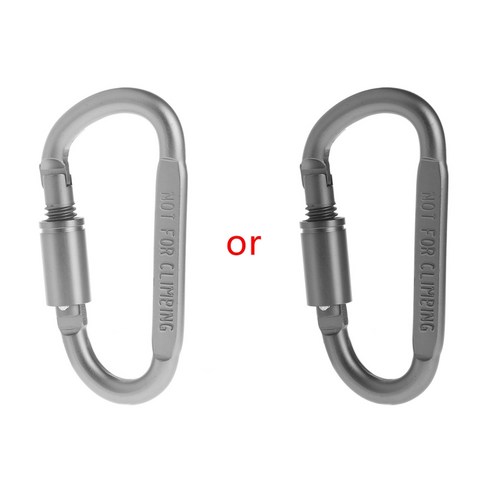 암벽 등반에 대 한 Carabiner 클립 트위스트 잠금 D 모양의 rappelling & 등산, 회색