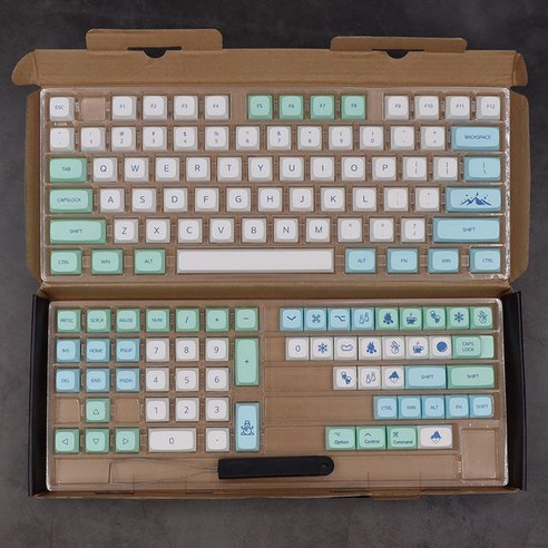 스테빌 스테빌라이저 키보드 하우징 XDA 프로필 PBT 키캡 게임용 식 키보드 캡 일본어 영어 쉬머 테마 말차, 한개옵션2, 01 Iceberg English, 01 Bottle