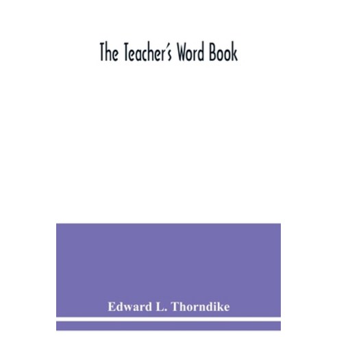 The teacher''s word book Paperback, Alpha Edition