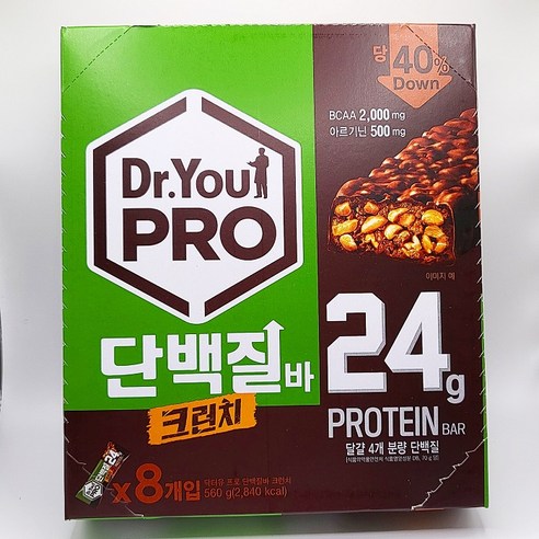 오리온 닥터유 프로 단백질바 크런치, 70g, 24개