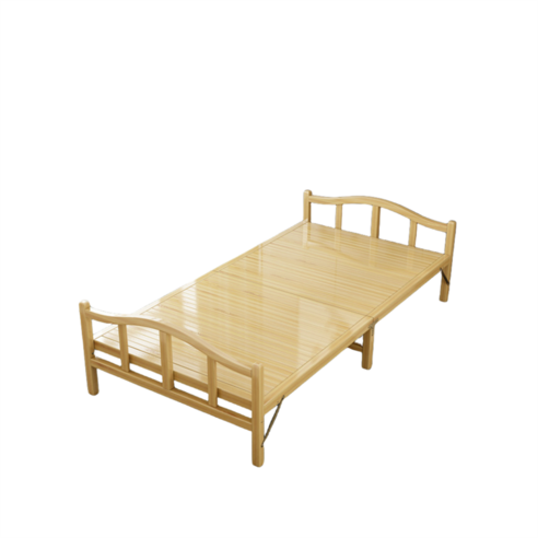 야외 실내 대나무 평상 옥상 접이식 마루 휴대용 침대, 폭 80X197cm 길이