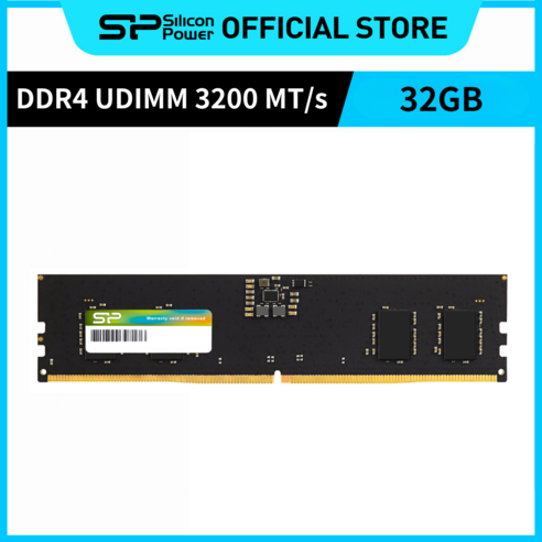 실리콘파워 Silicon Power DDR4-3200 PC4-25600 UDIMM 데스크탑용 램 패키지 메모리 RAM, 32GB, 1개