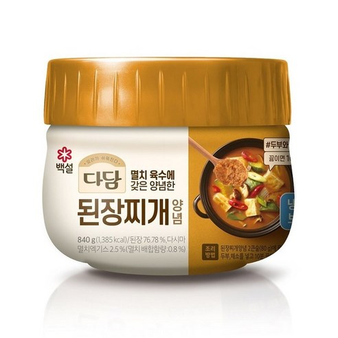 다담 된장찌개840gx1개, 840g, 1개