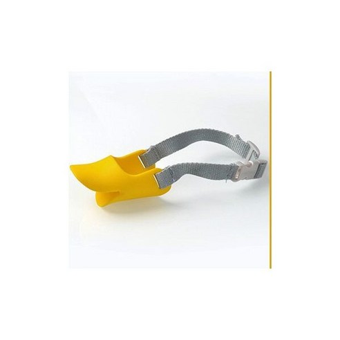 강아지 물림 실리콘 마스크 입 애완 동물 액세서리, S, Yellow