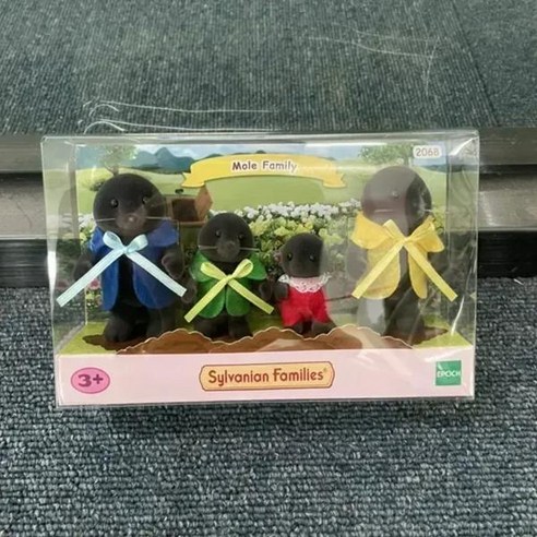 실바니안 키링 두더지 블라인드백 이층집 고양이 Sylvanian Families 애니메이션 피규어 소 가족 숲 액션 소녀 귀여운 크리스마스 선물 어린이용, [01] With box, [04] D