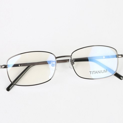 더브릴레 튼튼한 티타늄 직사각 사각 안경테 블루라이트 차단 렌즈 안경