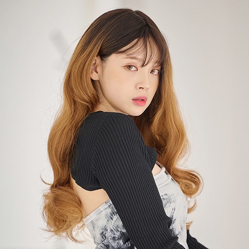 가발매니아 에이프릴 롱 웨이브 60cm 수제통가발 프론트레이스+가발망+가발브러쉬 쇠빗 핑크 1개+꼬리빗 1개, 마론브라운