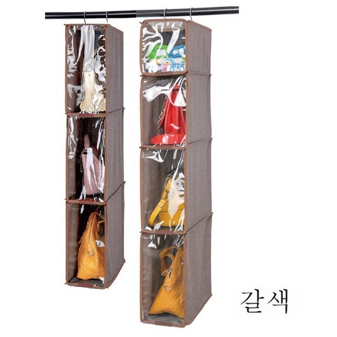DFMEI 크로스 테두리 홈 투명 전체 인클로저 서스펜션 저장 가방 아티팩트 코튼 린넨 아트 먼지 옷장 가방 저장 가방, 갈색, 4 층 17 * 37 * 112cm.