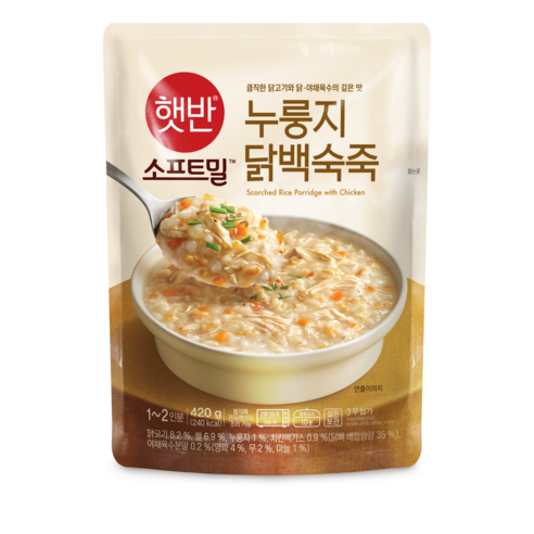 비비고 누룽지 닭백숙죽, 420g, 8개