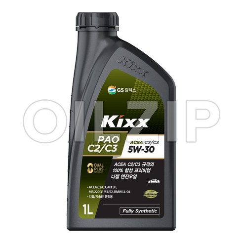 KIXX PAO C2 C3 5W30 1L 디젤, KIXX PAO C2/C3 5W30(디젤용)_1L, 1개