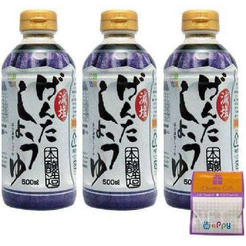 일본 겐타 저염 저단백 저칼륨 안심 간장 쇼유 500ml 3병, 550ml, 3개