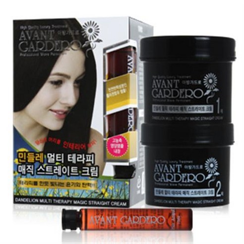 민들레멀티테라피매직스트레이트크림 1제100g+2제100g 헤어앰플+시술빗증 곱슬머리 볼륨매직 다운펌 매직약 파마약