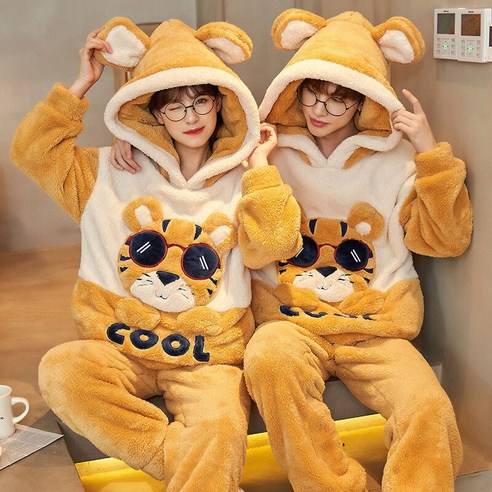 FANSYLI 2022 봄 남녀 커플 긴팔 잠옷 실크 잠옷 순면 잠옷 여성 수면 상의 하의3531 1G