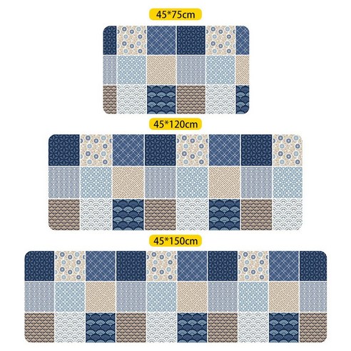 ZHICHENG직매 가죽 pvc 카펫 주방 욕실 매트 닦다 기름 방지 카펫 입주 현관 발판 맞춤형, 윈드 프린트