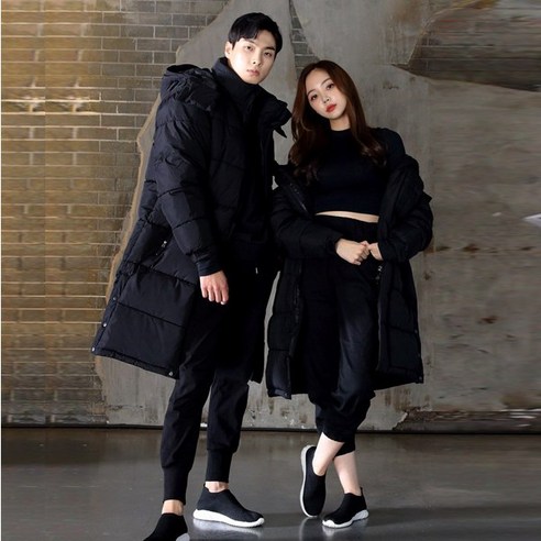 겨울 추위를 날려버릴 따뜻하고 세련된 패밀리 사이즈 에어볼 롱 패딩점퍼