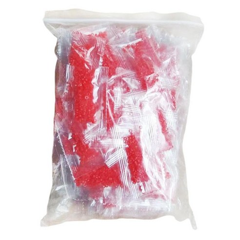 잉어를 위한 명확한 100x 탄력 있는 고무 펠릿 미끼 밴드 Bloodworm 빨간 벌레 미끼, 빨강 노랑, 1.5mm