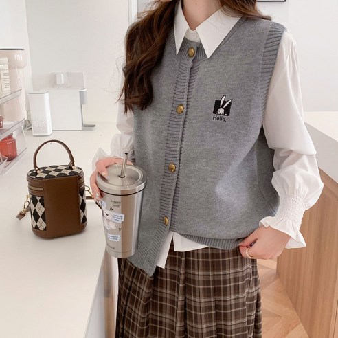 [OKㅣ강추] 스코델 여성 니트 조끼 베스트 여자 조끼 고급 니트 조끼 [OKNOWㅣ추천상품]