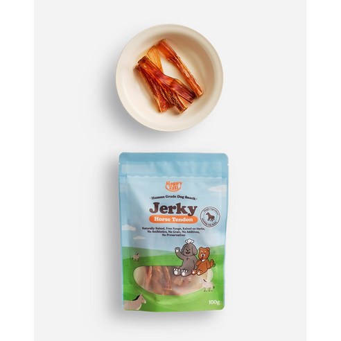 반려동물의 건강과 행복을 최우선으로 하는 해피테일의 프리미엄 저알러지 말힘줄 간식
