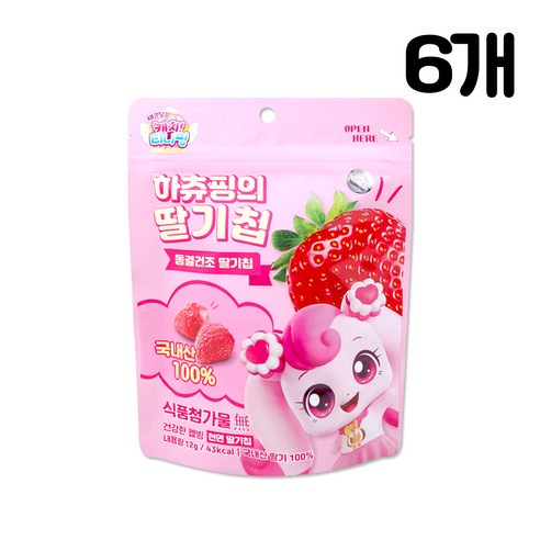 캐치티니핑 동결건조 하츄핑의 딸기칩 2개, 3세트, 24g