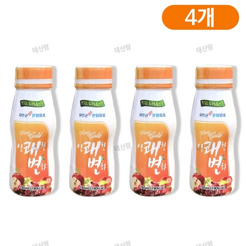 뉴골드 상쾌한변화 음료 요구르트맛, 145ml, 4개