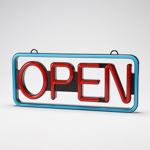 LED 오픈 네온 사인 OPEN 개업선물 간판 보드 (62553), OPEN(오픈) 62553