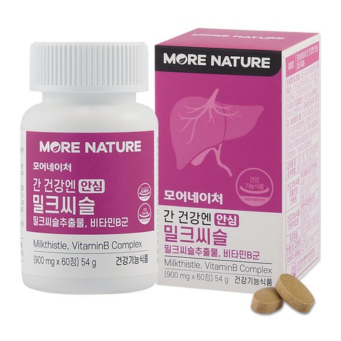 모어네이처 간 건강엔 안심 밀크씨슬 활력 비타민B, 1box, 60정
