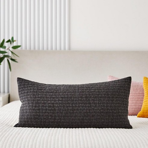 모던하우스 중앙로역점 히노끼 캔디드롭 줄누빔 피그먼트 편백베개 23×47 차콜 CV0424024, 1개, 사진참조 모던하우스베개커버민트