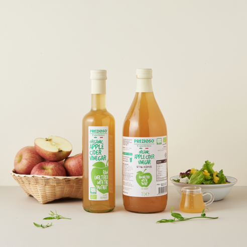 프레지오소 유기농 애사비 애플사이다비니거 사과식초, 1개, 1L