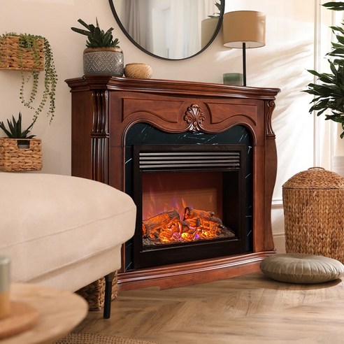 아늑함과 고급스러움이 조화를 이루는 전기 벽난로