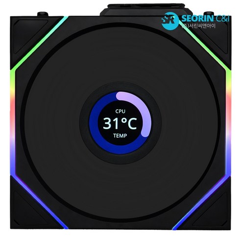 LIAN LI UNI FAN TL Wireless LCD 120 블랙 1팩, 1개