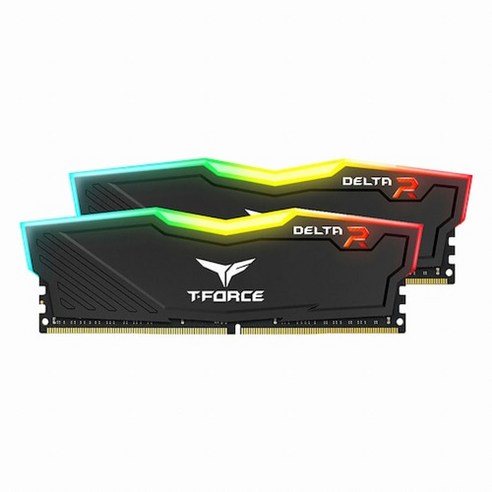 팀그룹 T-Force DDR4-3200 CL16 Delta RGB 가넷 데스크탑 램 8GB x 2p, 2개