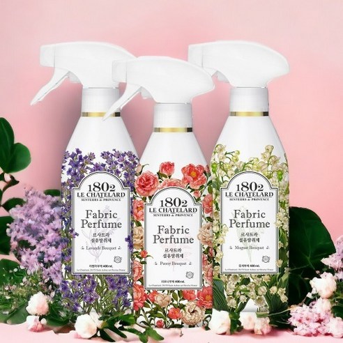 3개) 르샤트라 섬유 탈취제 400ml 라벤더부케+피오니부케+뮤게부케