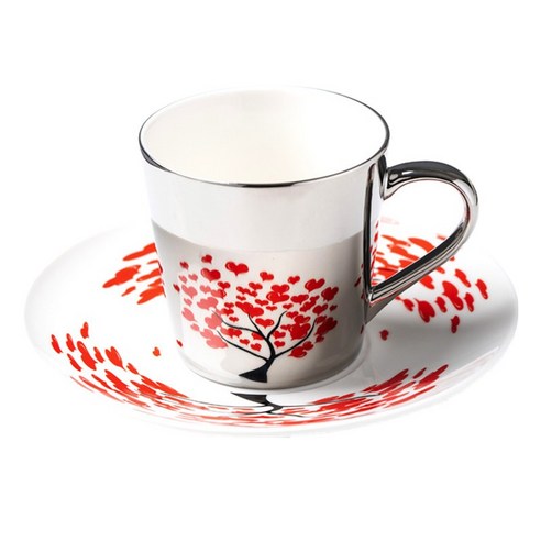 [SW] 거울 반사 커피 잔 유리 차 물 컵 크리 에이 티브 Coffeeware Drinkware, 버건디_201-300ml