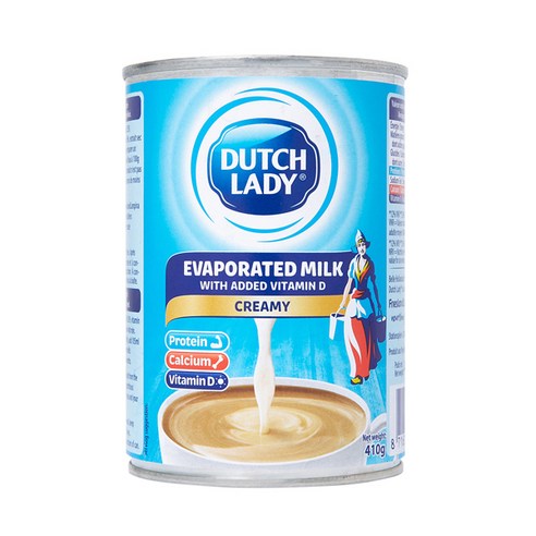 더치레이디 DUTCH LADY 무가당연유(Evaporated milk) 가당연유(Sweetened condensed milk), 410g, 1개