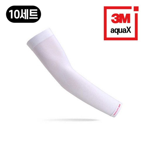 3M 쿨토시 자외선 차단 팔토시, 일반형 화이트, 10세트