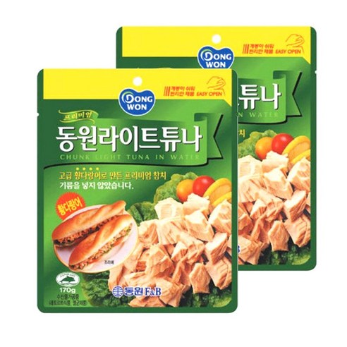 동원 라이트튜나 170g 1개 포도씨유참치