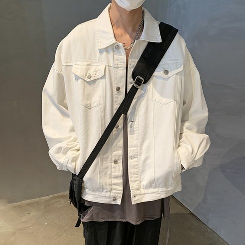 KORELAN 아메리칸 빈티지 레트로 홍콩 스타일 데님 재킷 남성미 커플 일품 작업복 재킷