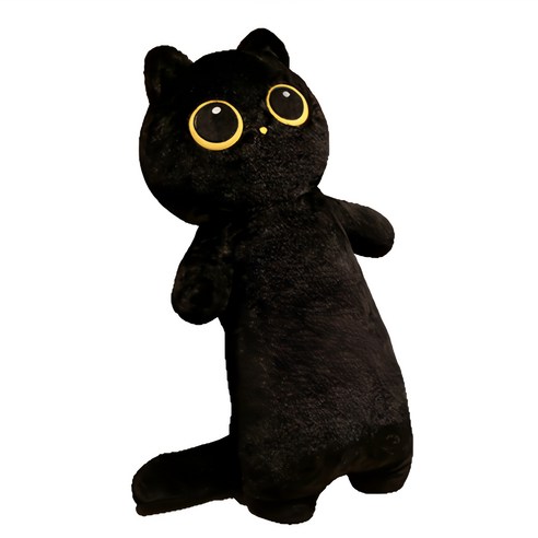 네이처타임즈 초롱초롱 고양이 바디필로우 인형, 블랙