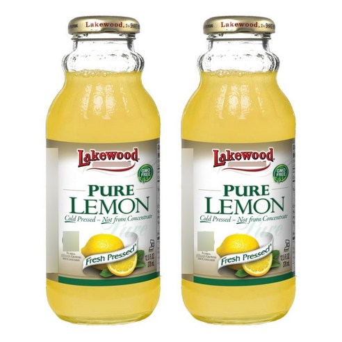 레이크우드 퓨어 레몬 프루트 주스, 370ml, 2개