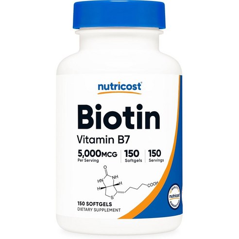 뉴트리코스트 Biotin 5 000mcg 소프트젤, 150정, 1개