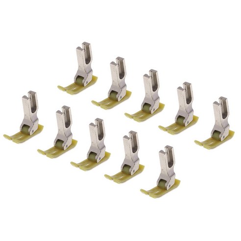 가죽 직물 바느질 MT-18에 대 한 10Pcs 플라스틱 산업 재봉틀 노루발, 옐로우