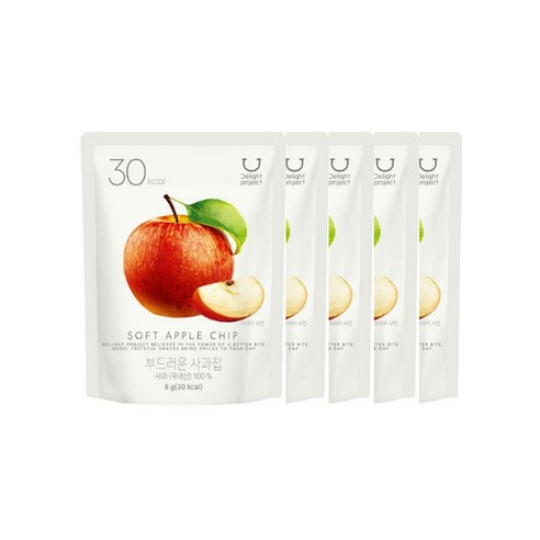 딜라이트 프로젝트 부드러운 사과칩, 10개, 8g