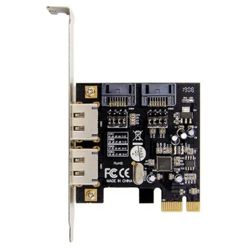 Xzante PCI-E X1 ASM1061 SATA 3.0 확장 카드 2 채널 6G 하드 드라이브 변환, 사진 색상