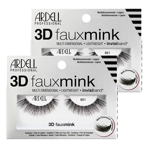 아델 프로페셔널 3D 포밍크 다차원 경량 속눈썹 1쌍, 2개, 861