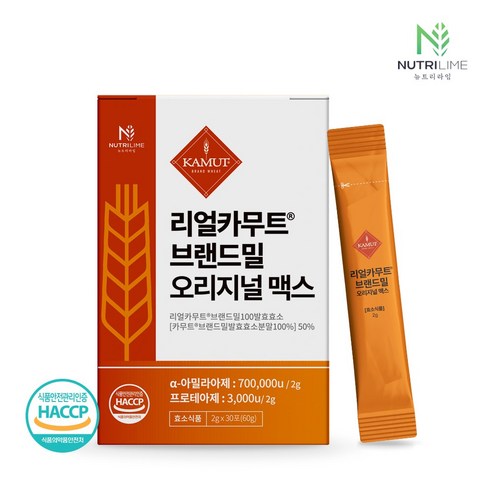 뉴트리라임 카무트효소 리얼 카무트효소 30포 1박스, 60g, 12개